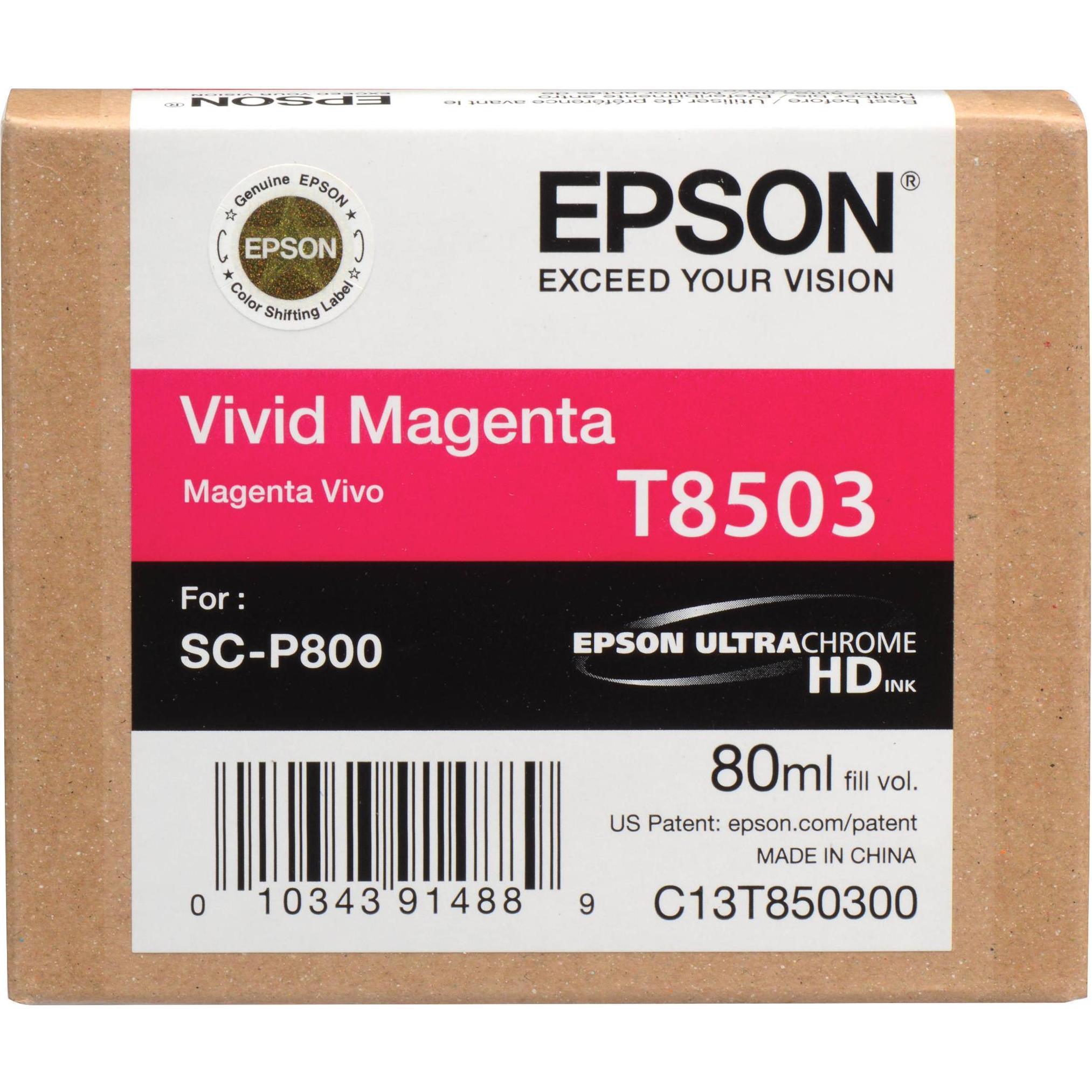 Tinta Epson T8503 SC-P800 vivid magenta 80ml, C13T850300