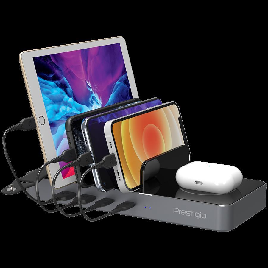Prestigio ReVolt A6, 6-in-1 charger; 2 wireless interfaces: for all gadgets that support Qi wireless charging standard, PCS106A_SG - Slika 4