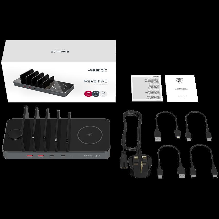Prestigio ReVolt A6, 6-in-1 charger; 2 wireless interfaces: for all gadgets that support Qi wireless charging standard, PCS106A_SG - Slika 7