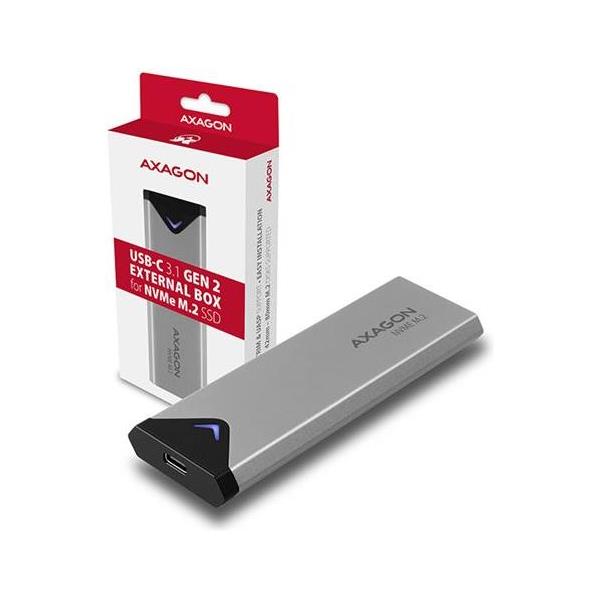 AXAGON EEM2-UG2 USB-C 3.1 Gen 2 - M.2 NVMe SSD 42-80mm box, EEM2-UG2