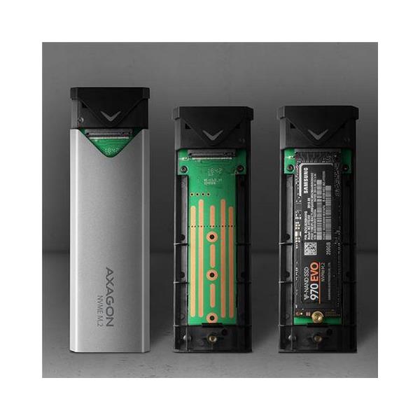 AXAGON EEM2-UG2 USB-C 3.1 Gen 2 - M.2 NVMe SSD 42-80mm box, EEM2-UG2 - Slika 2