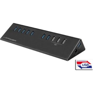 LC-Power 10x USB 3.0 hub + strujni adapter, LC-HUB-ALU-2B-10
