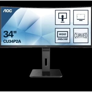 AOC VA 34" CU34P2A, HDMIx2, DP, UWQHD, 100Hz, CU34P2A