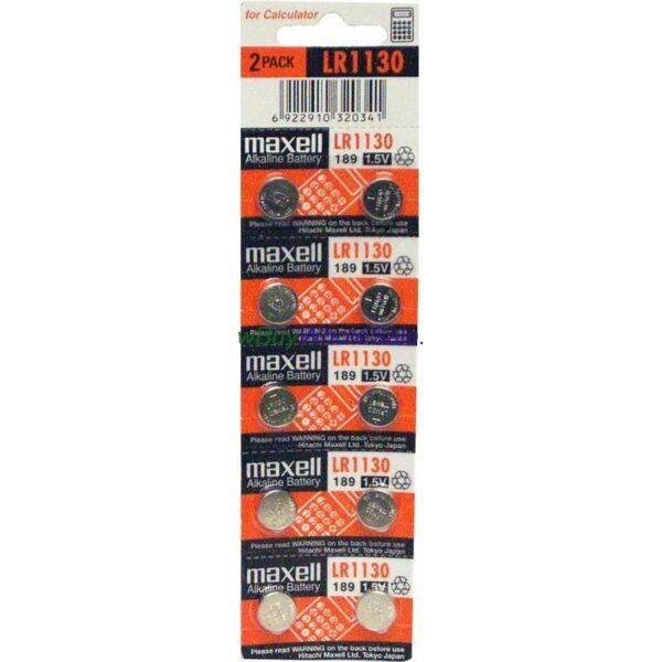 Maxell alk. dugm. baterija LR1130,10kom, 5x2, 11717100