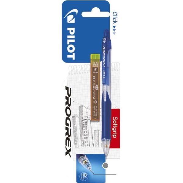 Olovka tehnička 0,5mm grip Progrex+mina Begreen Pilot sortirano blister, 000037341