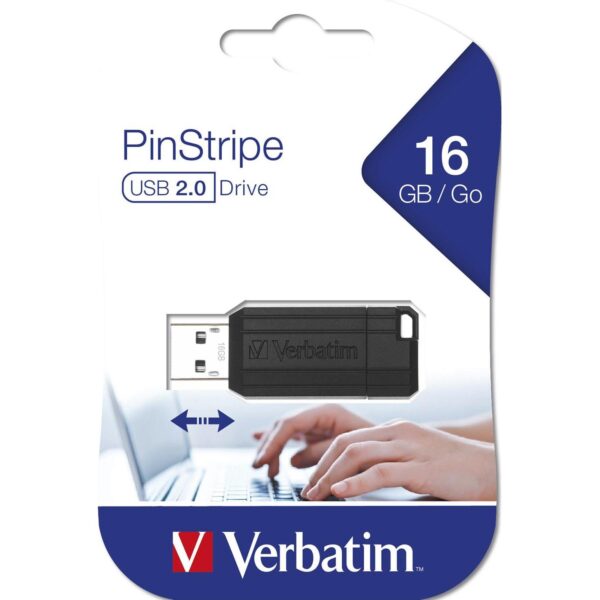 USB stick Verbatim 2.0 #49063 16GB pinstripe black, 49063