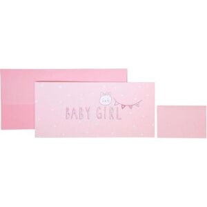 Čestitka 11x23cm Baby girl Stewo 5616 25 blister, 000048259