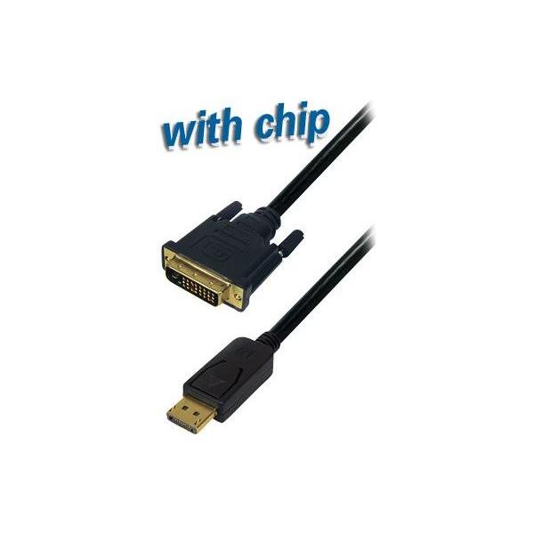 Transmedia DisplayPort plug to DVI 24 1 plug, 2,0 m, C301-2L