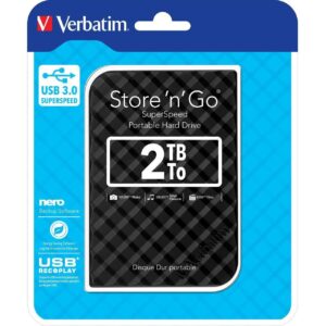 Externi hard disk Verbatim #53195 Store'n'Go 2.5" 2TB USB 3.0 Gen2 black, 53195