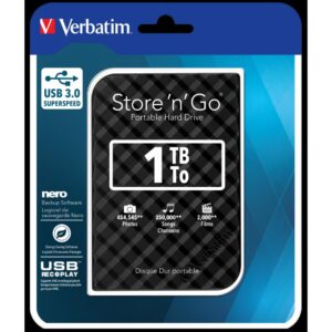 Externi hard disk Verbatim #53194 Store'n'Go 2.5" 1TB USB 3.0 Gen2 black, 53194