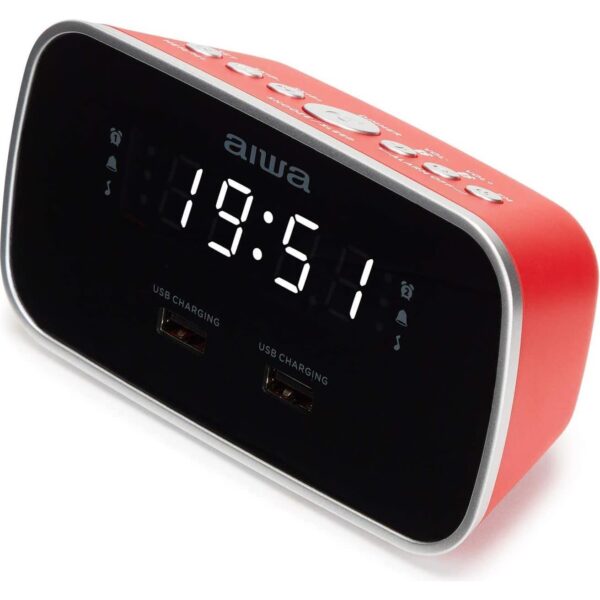 Radio budilica AIWA, 2x USB Charge ,CRU-19RD