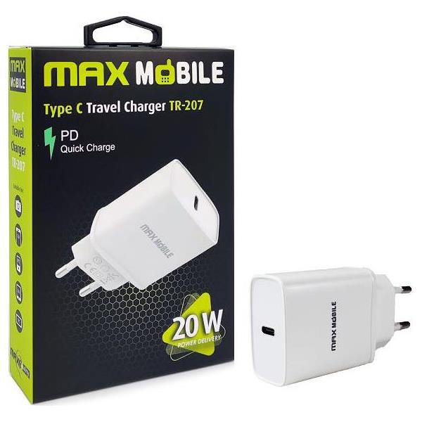 MAXMOBILE KUĆNI PUNJAČ PD QC 3.0 TYPE C, TR-207 20W