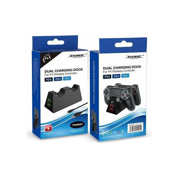 PUNJAČ DUAL DOCK ZA PS4 KONTROLERE DOBE TP4-19012, TP4-19012