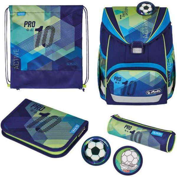 Torba školska anatomska 4/1 Ultralight Plus Green Goal Herlitz 50037711, 000048621