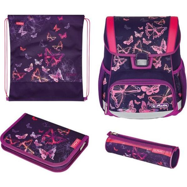 Torba školska anatomska 4/1 Loop Butterflies Herlitz 50037360