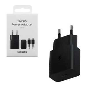 Samsung brzi kućni punjač + USB-C kabel, 15W, crni, EP-T1510XBEGEU