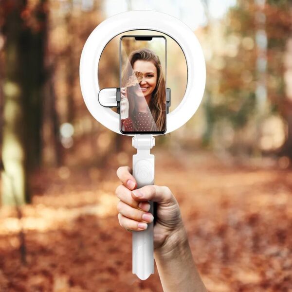 Selfie stick LED RING tripod + remote control white SSTR-18, 0755404779877 - Slika 6