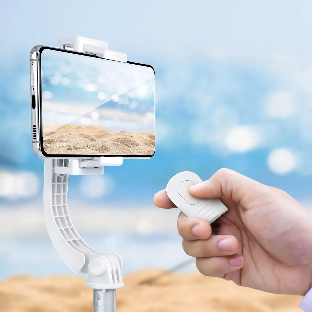 Combo selfie stick with tripod and remote control bluetooth GIMBAL STABILIZER black SSTR-L08, 5903396117688 - Slika 2