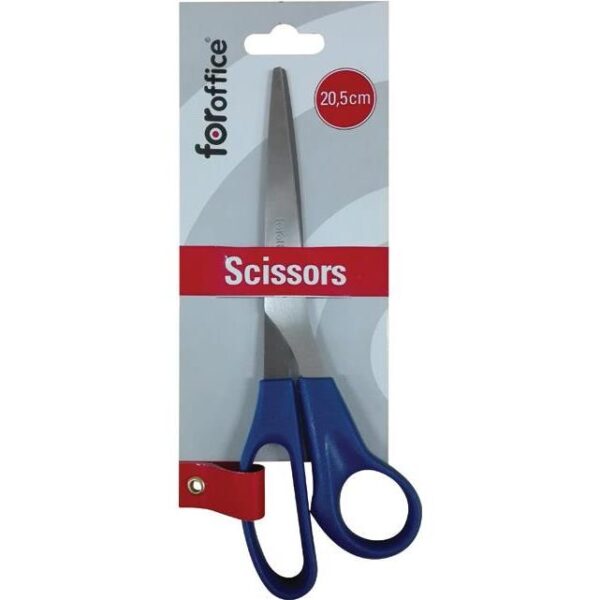 Škare uredske 20,5cm FORoffice plave blister, 000003246