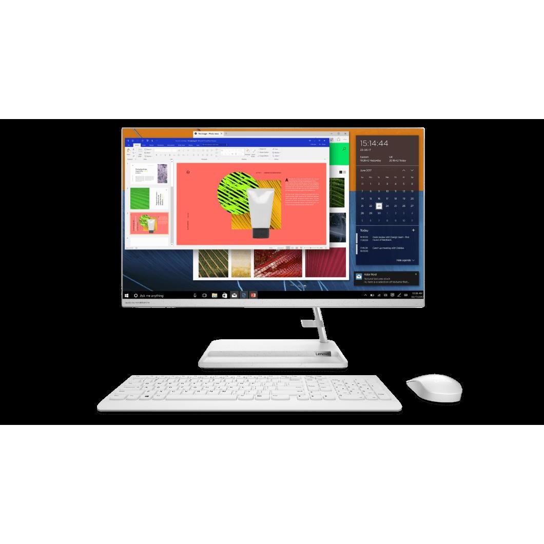Lenovo Ideacentre 3 27" FHD AiO, AMD R5-5500U, 8GB DDR4, 512GB SSD, Radeon, WiFi/BT, DVDRW, tipk/miš, bijeli, Windows 11 Pro (F0FY0029SC-W11P)