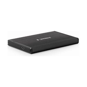 Gembird USB 3.0 2.5'' enclosure, brushed aluminum, black, EE2-U3S-3