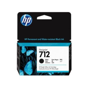 HP 712 38-ml Black DesignJet Ink, 3ED70A