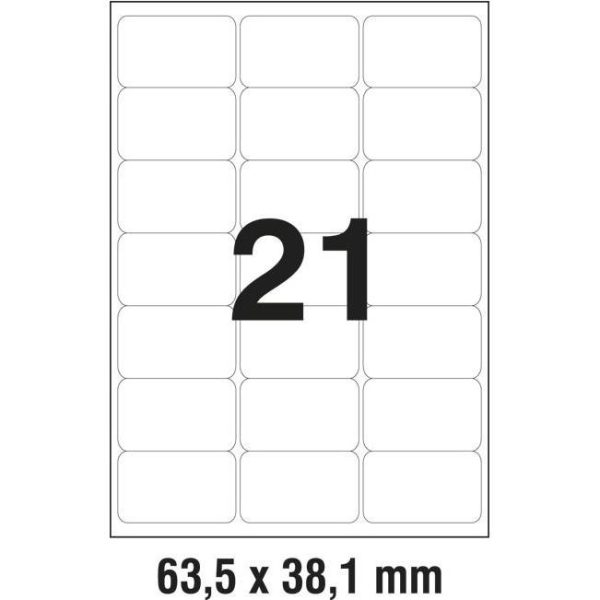 Etikete LK 63,5x38,1mm polyester pk25L Zweckform L7560-25 prozirne