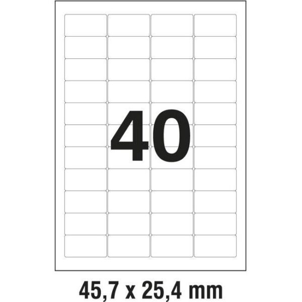 Etikete LK 45,7x25,4mm polyester pk25L Zweckform L4770-25 prozirne