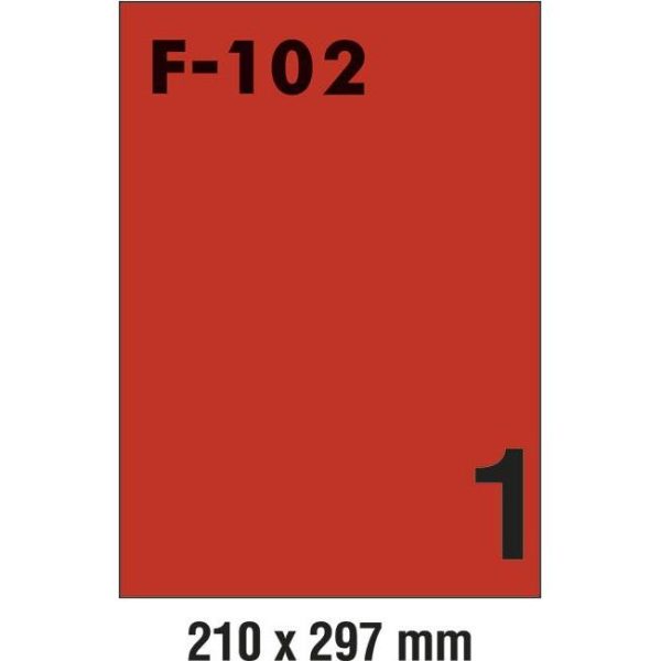 Etikete ILK 210x297mm pk100L Fornax F-102 crvene