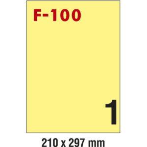 Etikete ILK 210x297mm pk100L Fornax F-100 žute