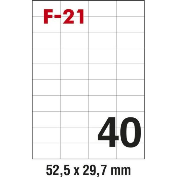Etikete ILK 52,5x29,7mm pk100L Fornax F-21, 000024793