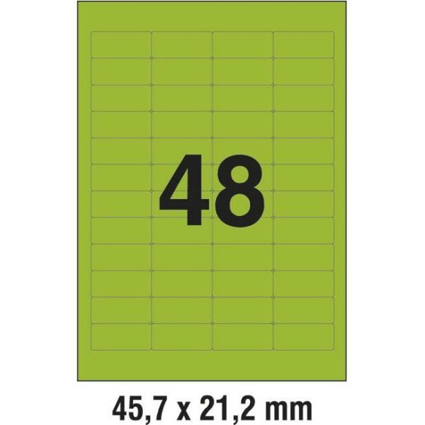 Etikete ILK 45,7x21,2mm pk20L Zweckform L6040-20 zelene