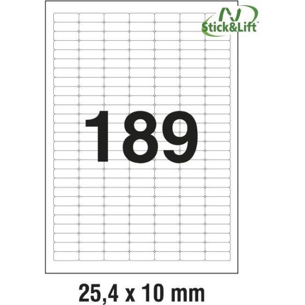 Etikete ILK 25,4x10mm odljepljive pk25L Zweckform L4731REV-25