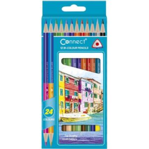 Boje drvene 24boje trokutaste obostrane pk12 Connect blister, 000004139