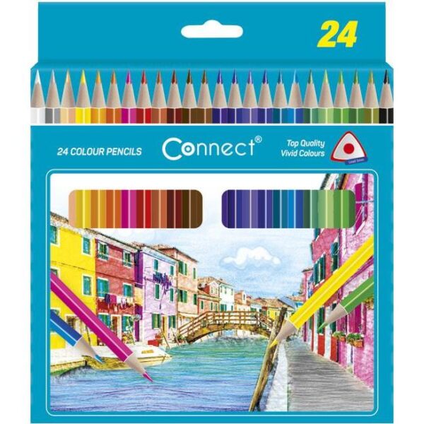 Boje drvene 24boje trokutaste Connect blister, 000008951