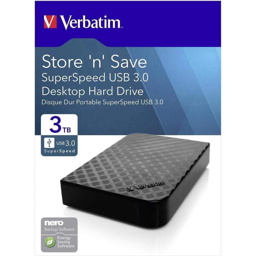 Externi hard disk Verbatim USB 3.0 3,5" gen2 3TB black #47684
