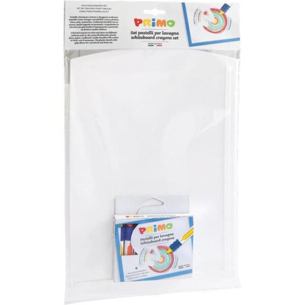 Ploča PP piši-briši 24x31cm+boje voštane 8boja CMP.1302WSET blister