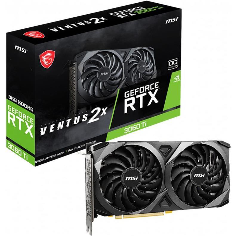 MSI Video Card Nvidia RTX 3060 Ti VENTUS 2X 8G OCV1 LHR (RTX3060Ti, 8GB GDDR6 256bit, TORX FAN3.0, 1xHDMI, 3xDP 1.4a, 1x8 pin, 200W) Low Hash Rate!