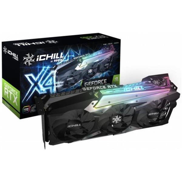 INNO3D GeForce RTX 3080 iChill X4, 10GB GDDR6X, LHR, C30804106XX1810H
