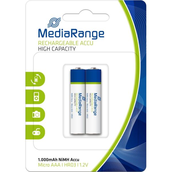 MediaRange AAA(HR03)1,2V punjive NI-Mh 1000mAh 2kom, MRBAT122