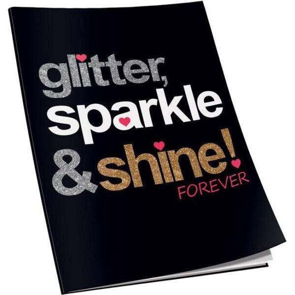 Teka meki uvez A4 karo 40L 80g sjaj+glitter Connect sortirani motivi, 000010679