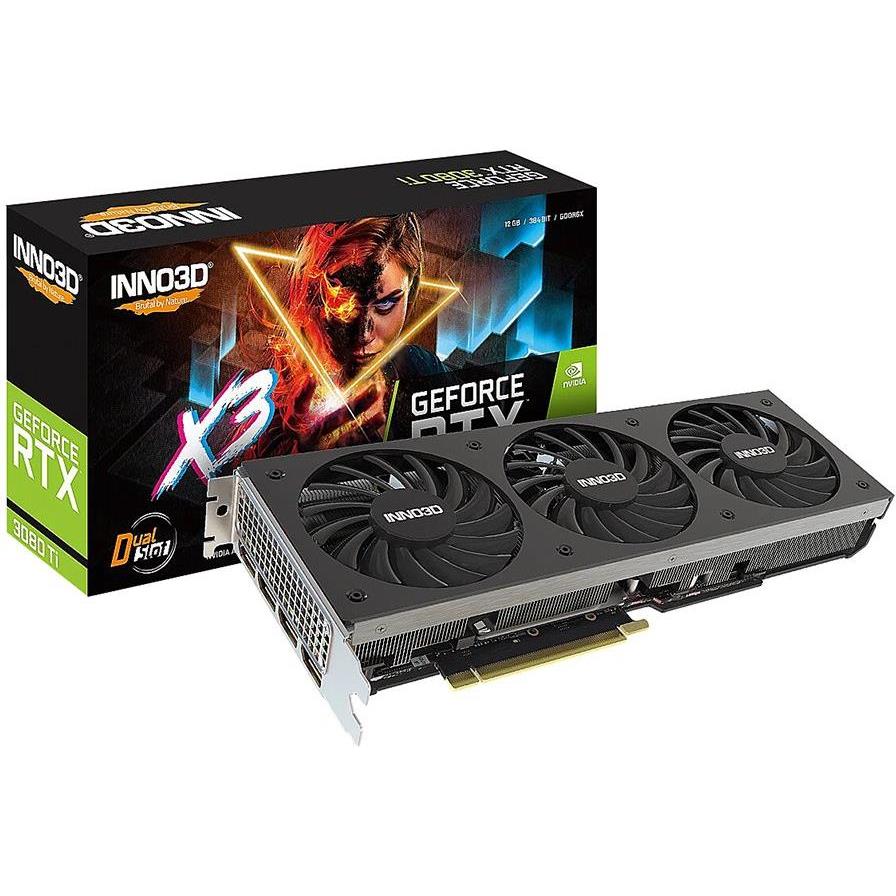 INNO3D NVIDIA RTX 3080Ti 12GB GDDR6X 384bit, 1665MHz / 19Gbps, 3x DP, 1x HDMI, 2 slot, 3 fan, N308T3-126X-1810VA44
