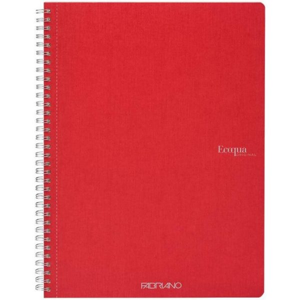 Bilježnica Fabriano Ecoqua original A4 90g 70L spiralna crte lampone 19290206