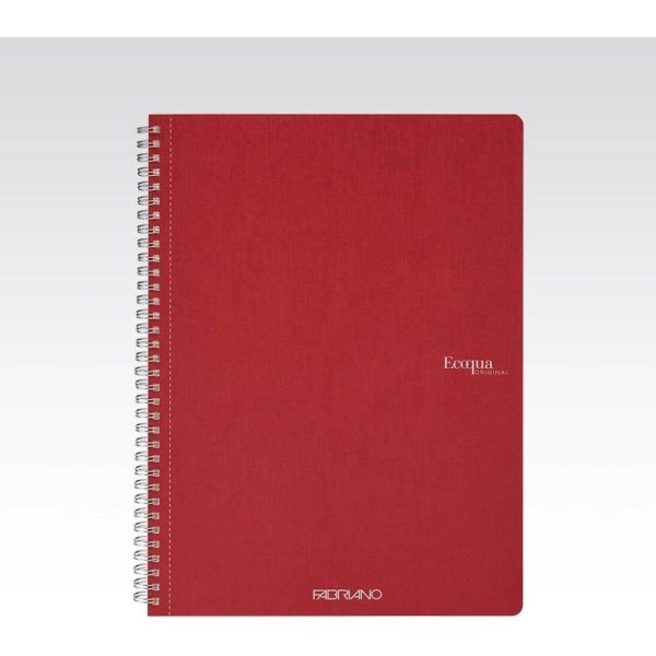 Bilježnica Fabriano Ecoqua original A4 90g 70L spiralna kocke cherry 19290103