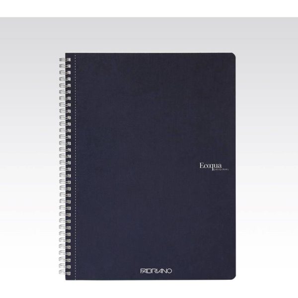 Bilježnica Fabriano Ecoqua original A4 90g 70L spiralna crte dark blue 19290204