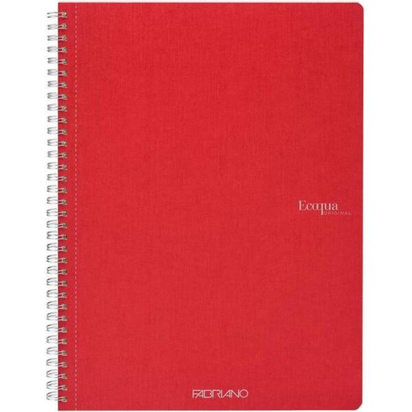 Bilježnica Fabriano Ecoqua original A4 90g 70L spiralna kocke lampone 19290106