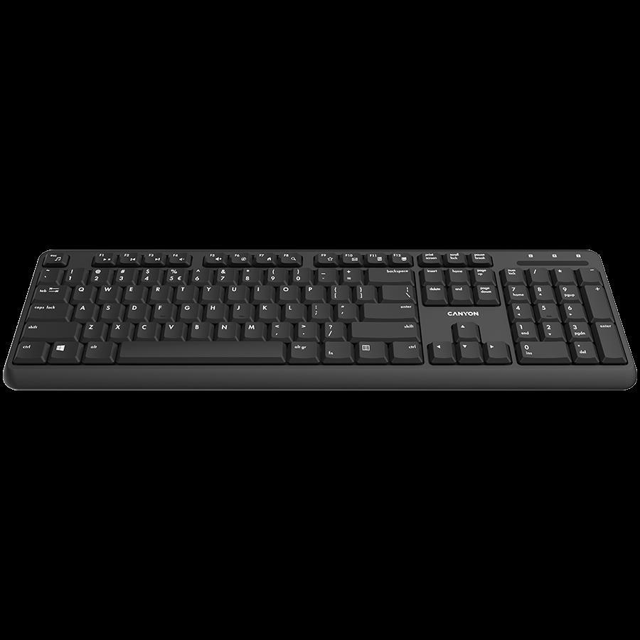 Wireless keyboard with Silent switches ,105 keys,black,Size 442*142*17.5mm,460g,AD layout, CNS-HKBW02-AD - Slika 3
