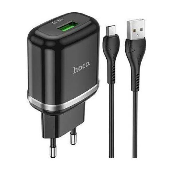 HOCO kućni punjač N3 18W QC3.0 FAST USB3.0 + cable micro set black, 2983 - Slika 2