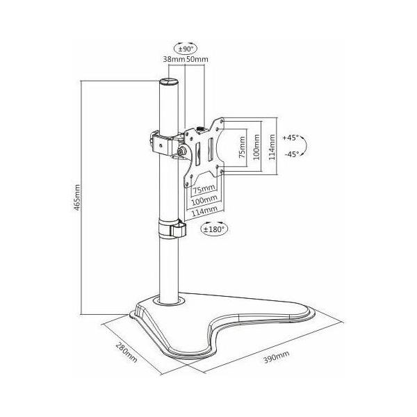 STOLNI STALAK SBOX LCD-F012, LCD-F012 - Slika 2