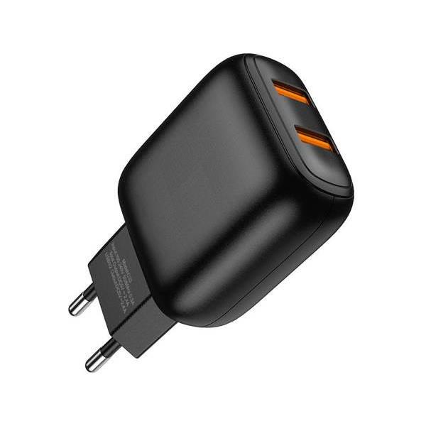 JELLICO punjač C33 2.4A 2 x USB + kabal USB-C set, crni, 3569 - Slika 2